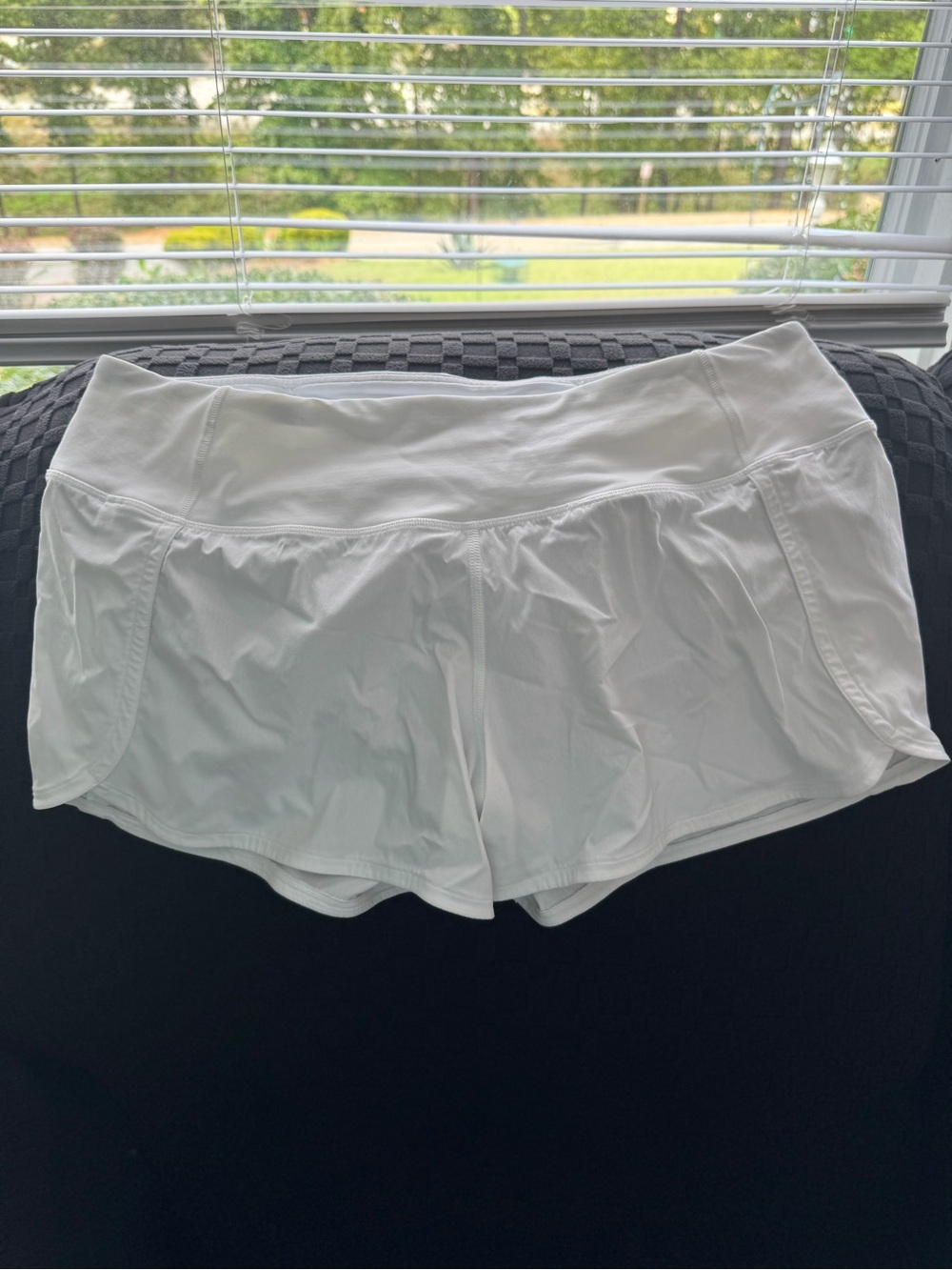 lululemon athletica White Running Shorts with Inner Liner